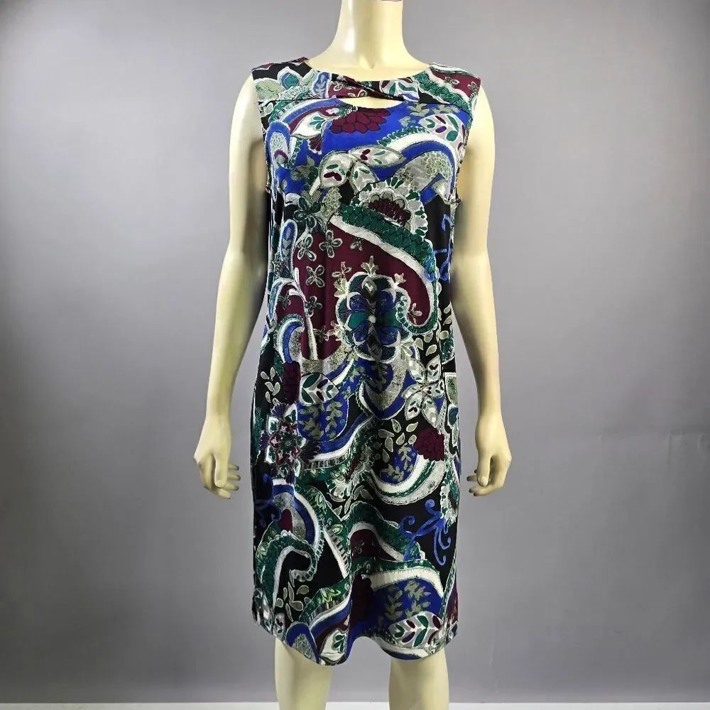 Chico's Vibrant Paisley Midi Dress R5